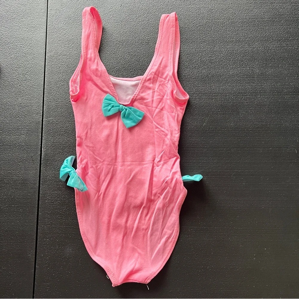 Vintage Playskool Vacation Neon Pink One Piece Swimsuit Size 5/6 - Picture 5 of 9
